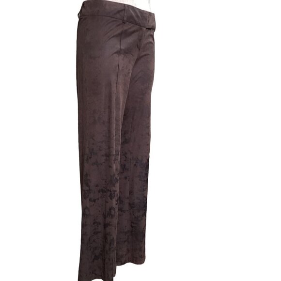 Shyde EU Sz 42/USA 7 Wide Leg Faux Suede Pants Brown 163G - Picture 2 of 8